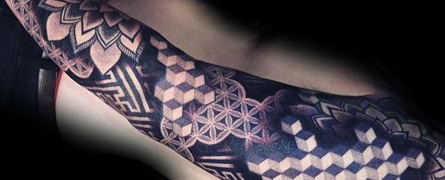 100 Flower Of Life Tattoo Designs For Men – Geometrical Ink Ideas