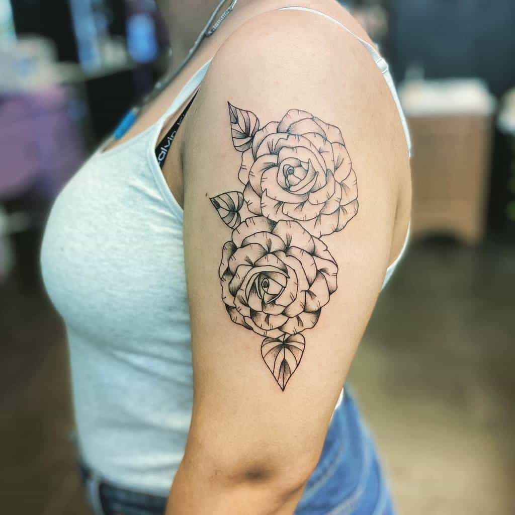 flower upper arm tattoos for women lildoe.tattoos