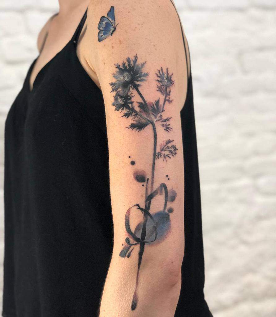 flower upper arm tattoos for women sararosenbaum