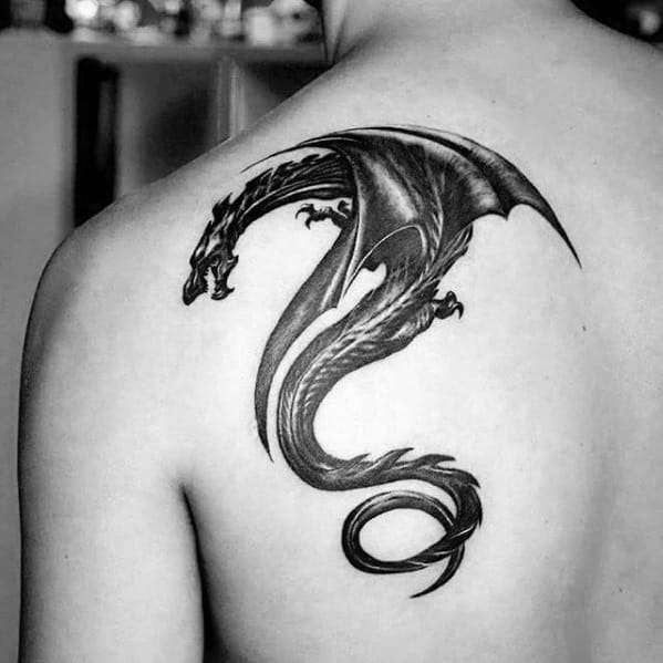 40 Dragon Shoulder Tattoo Designs For Men - Manly Ink Ideas