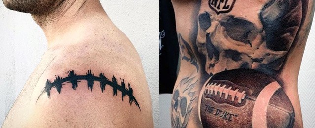 Ripped Skin Football Tattoo On Sleeve-tiepthilienket.edu.vn