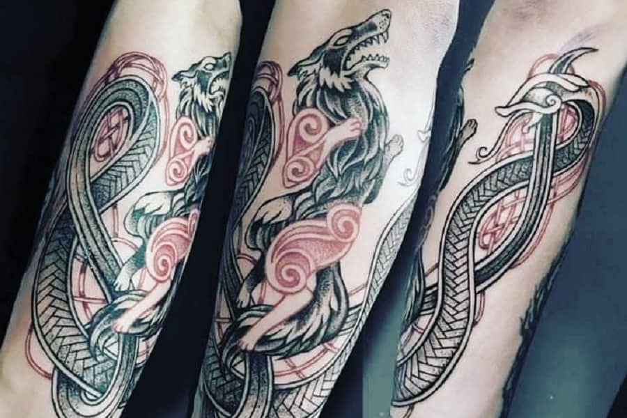 Top 55 Best Norse Wolf Tattoo Ideas – [2022 Inspiration Guide]