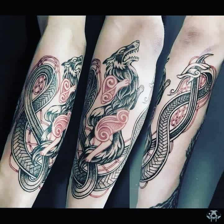 forearm Norse Wolf Tattoos filipsuruda