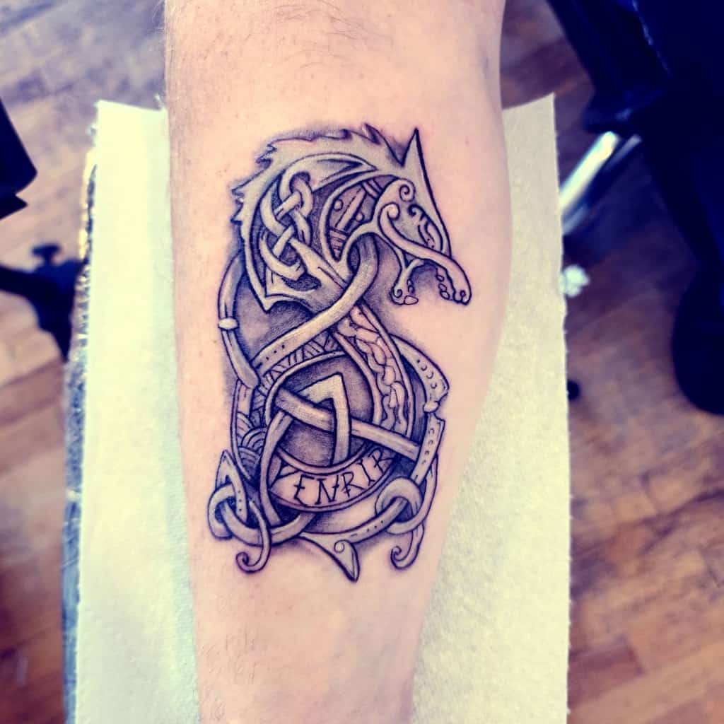 forearm Norse Wolf Tattoos inkspiredcreations