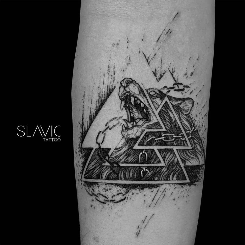 forearm Norse Wolf Tattoos slavic_tattoo