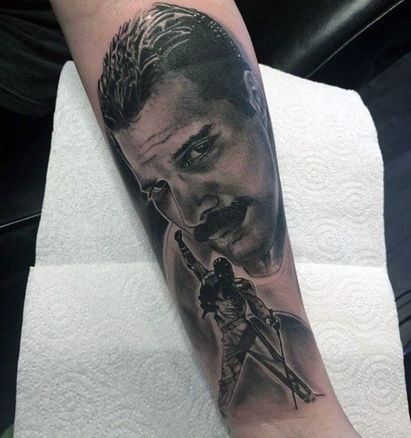 Forearm Awesome Freddie Mercury Tattoos For Men