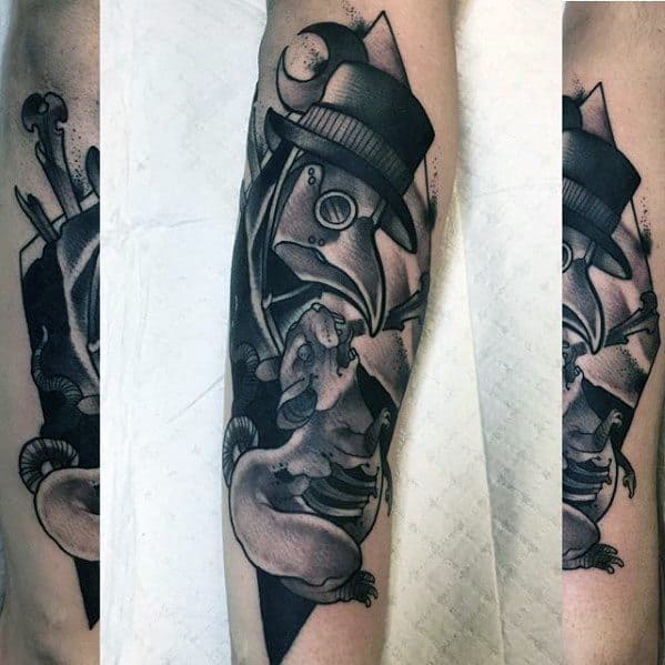 Forearm Awesome Plague Doctor Tattoos For Men