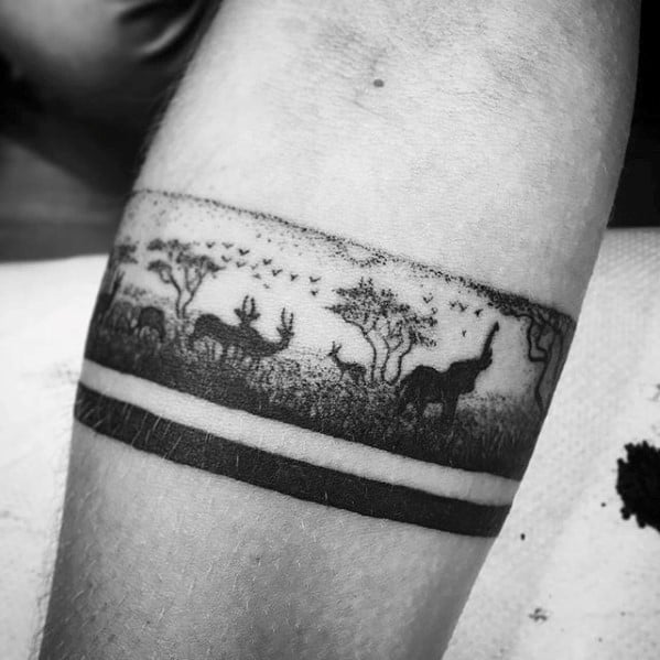 Forearm Band Africa Mens Tattoos
