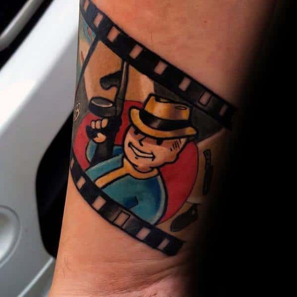 Forearm Band Amazing Mens Fallout Tattoo Designs