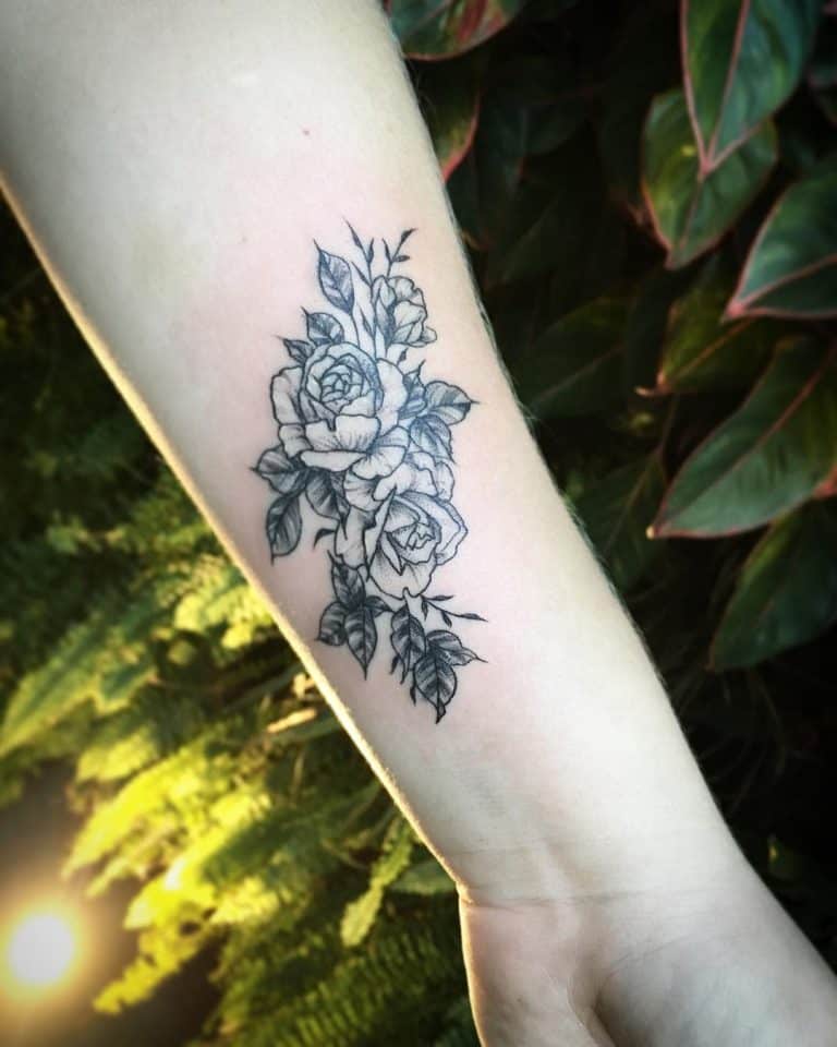 Top 61 Best Black and White Rose Tattoo Ideas [2021 Inspiration Guide]