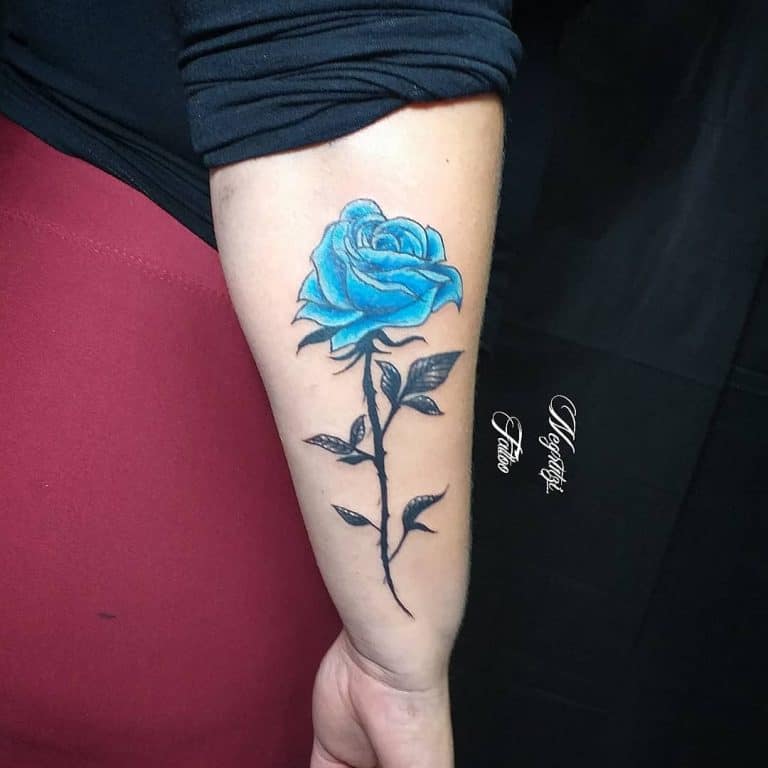 Top 81 Best Blue Rose Tattoo Ideas - [2021 Inspiration Guide]