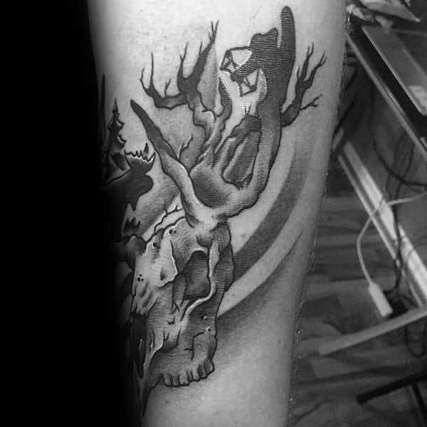 Forearm Bowhunting Male Tattoo