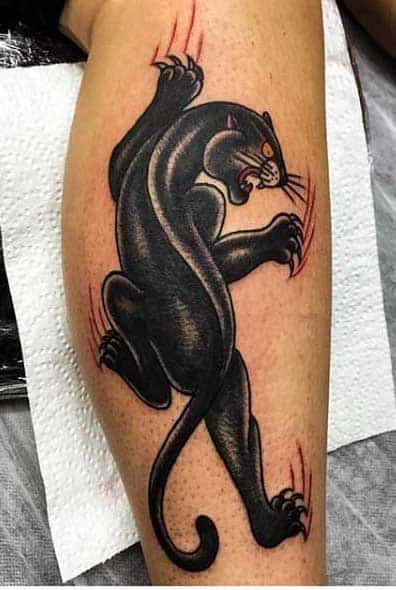 Forearm Climbing Panther Tattoo For Gentlemen