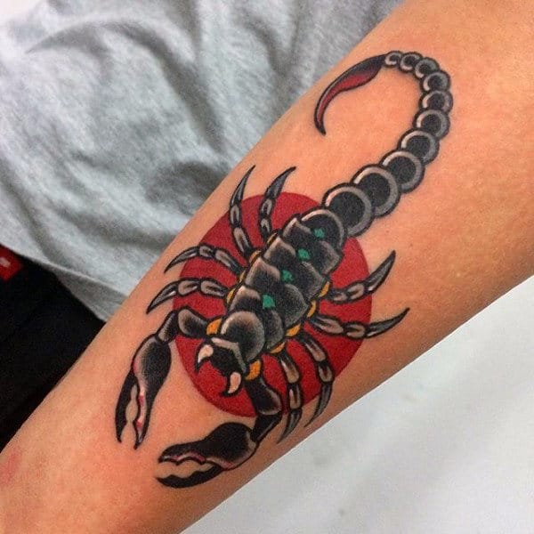 Forearm Dangerous Scorpion Tattoo For Men