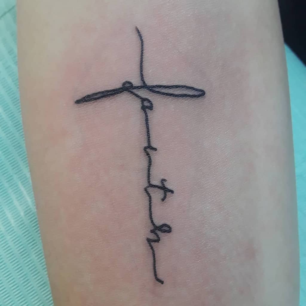forearm faith cross tattoo georgedressing