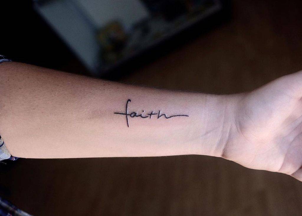 forearm faith cross tattoo hymnsandcurses