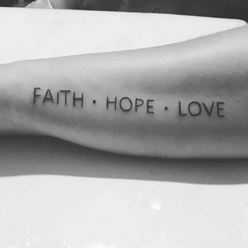 forearm faith hope love tattoos sheilatattooart