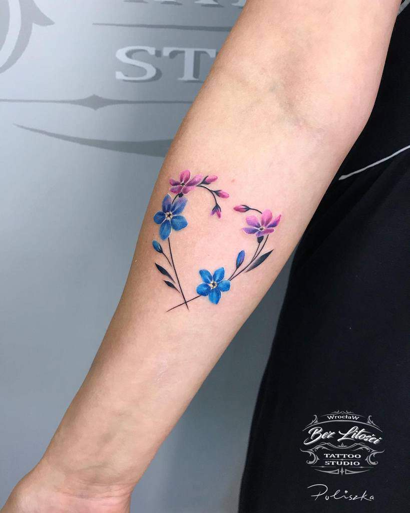 Buy Forget Me Not Tattoo Temporary Tattoos Flower Tattoos Online in India   Etsy