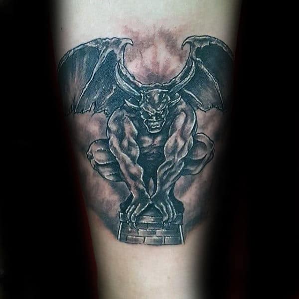 Forearm Gargoyle Tattoos For Males