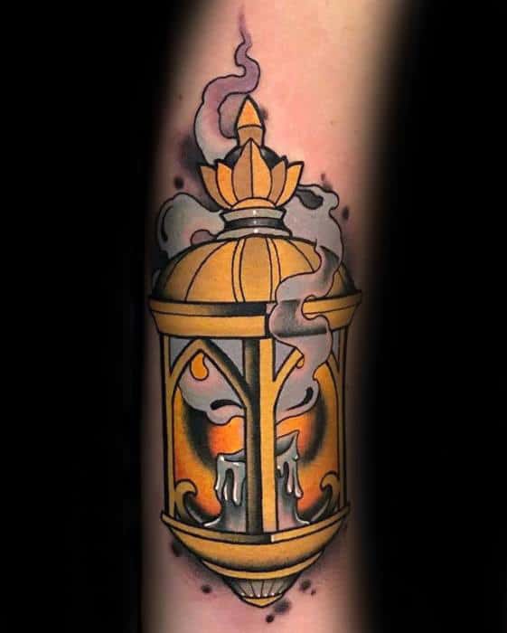 60 Lantern Tattoo Designs For Men  Flaming Ink Ideas