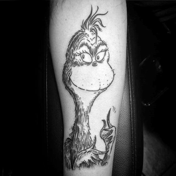 Forearm Grinch Mens Tattoo Designs