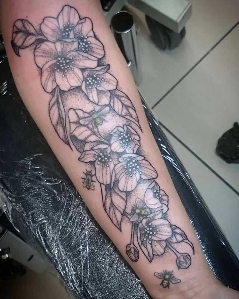 Forearm Jasmine Flower Tattoos Chrystal Leigh Tattoo Art
