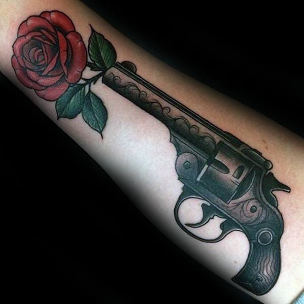 Gangster Gun Tattoo Designs  Guns N Roses Tattoo   Tattoo Old School  HD phone wallpaper  Pxfuel