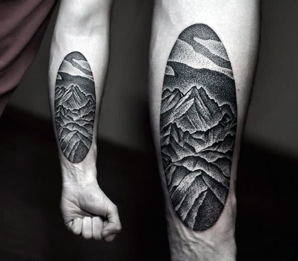 Forearm Mountain Tattoo Designs For Guys