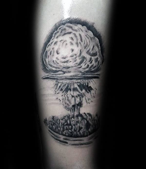 30 Mushroom Cloud Tattoo Designs For Men  Atomic Ink Ideas