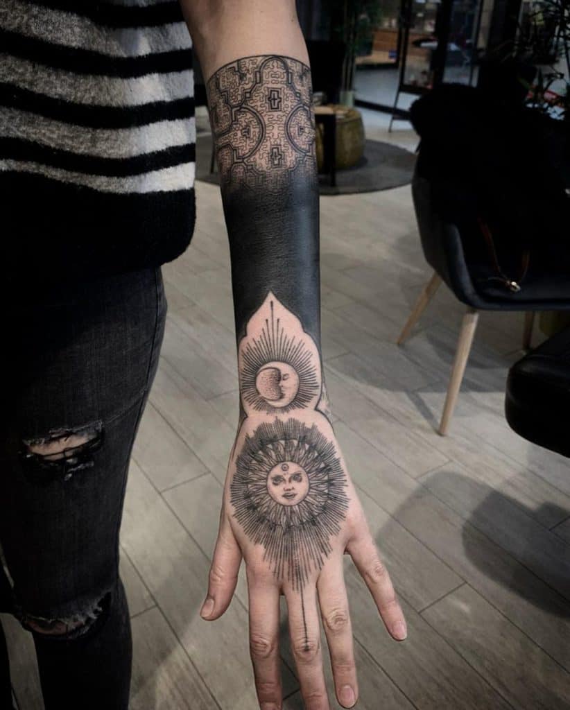 ornamental-black-sleeve-sun-moon-tattoo-denny_mur