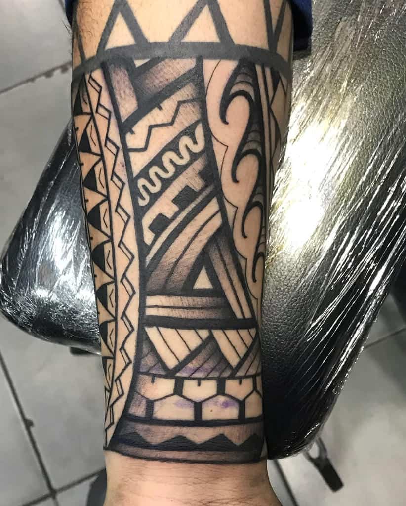 forearm polynesian tribal tattoo _bonanno_works