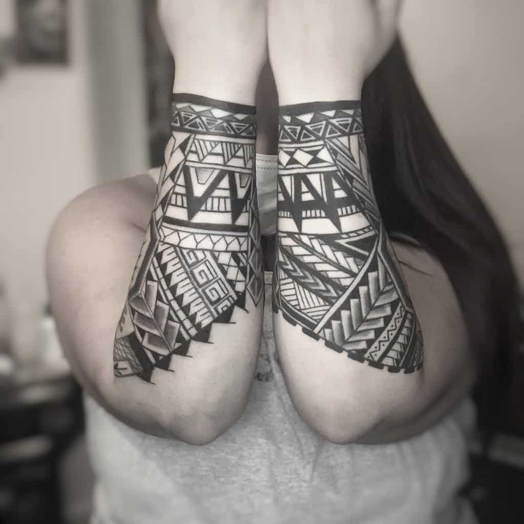 forearm polynesian tribal tattoo javieracero