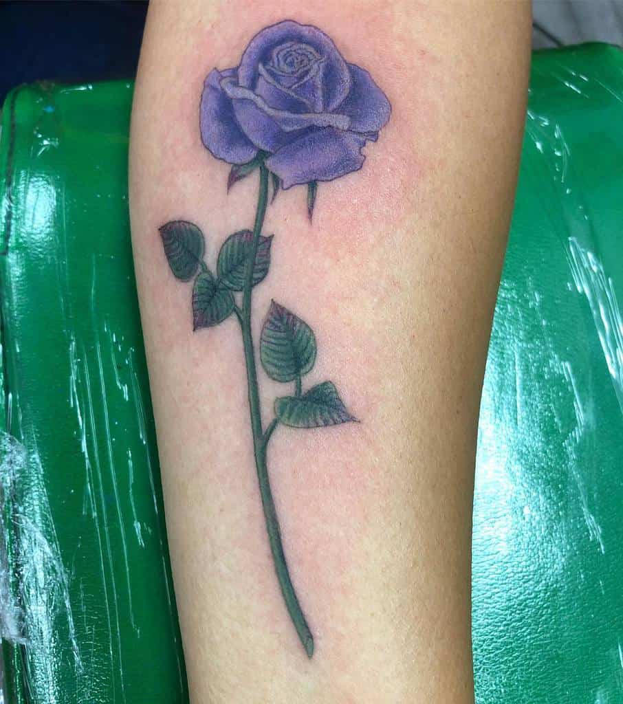 Little purple roses done by Ivy Lavelle at Studio 85 Tattoo in Lebanon  Ohio  rtattoos