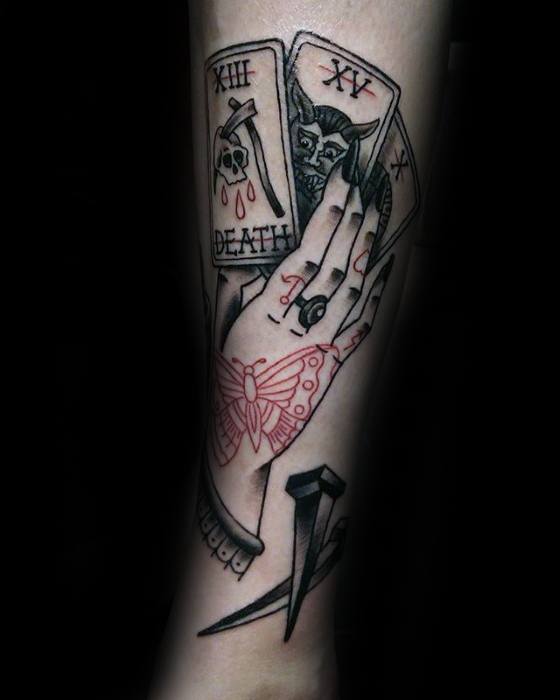 Forearm Remarkable Tarot Tattoos For Males