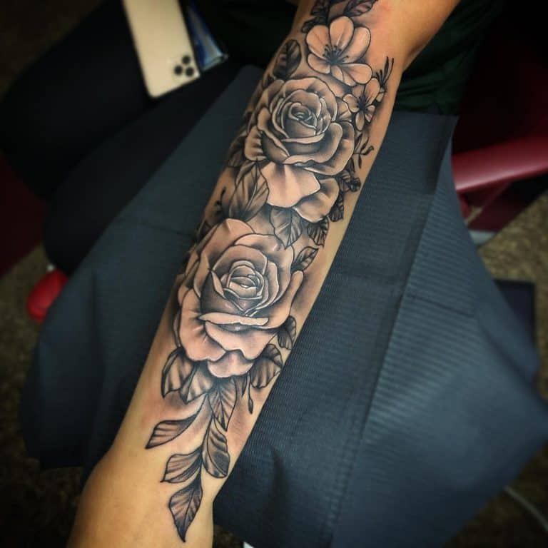 61 Amazing Rose Sleeve Tattoo Ideas [2024 Inspiration Guide]