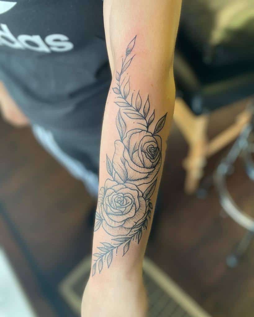 waterproof temporary tattoo sticker full arm vines around sword flower  manly tatoo fake tatto flash sleeve tattoos to man woman   AliExpress