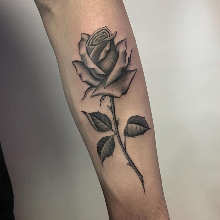 Top 65 Best Rose with Stem Tattoo Ideas - [2021 Inspiration Guide]