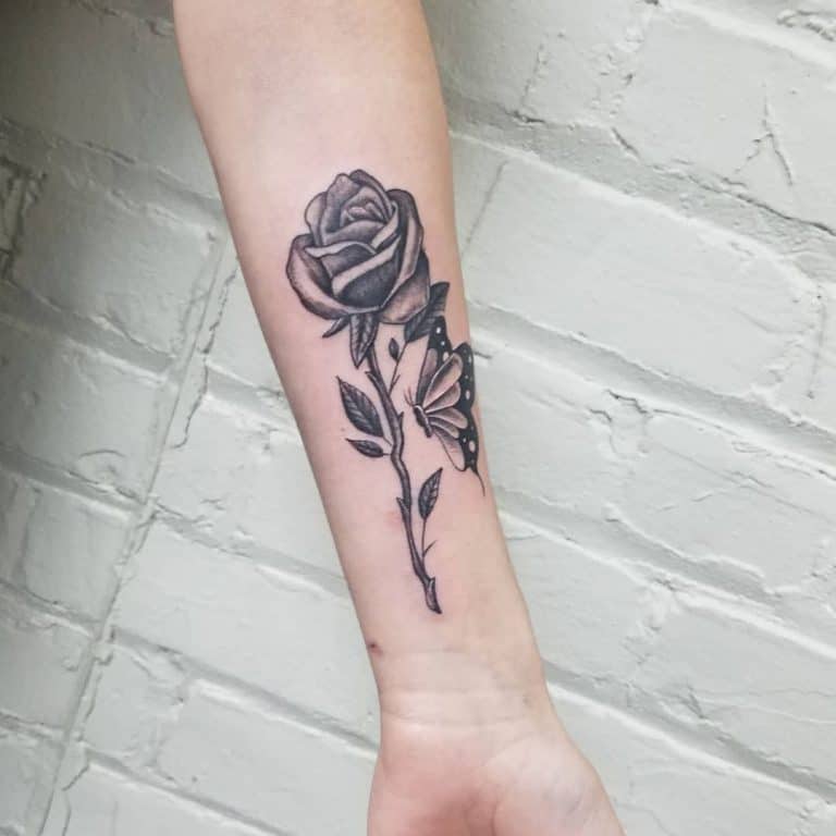 Top 65 Best Rose with Stem Tattoo Ideas - [2021 Inspiration Guide]