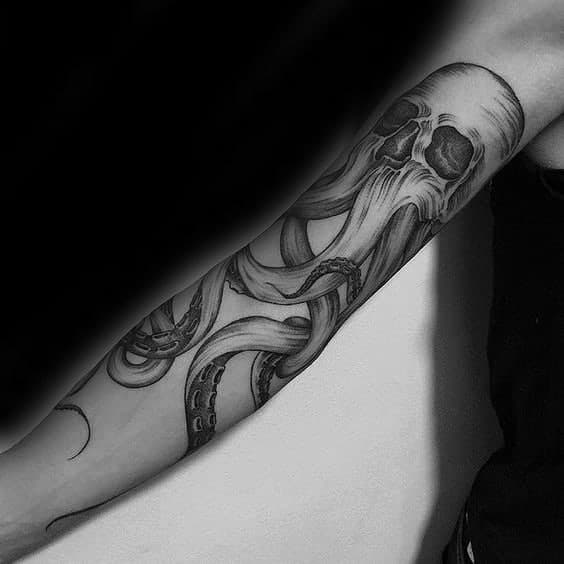 forearm-shaded-artistic-male-octopus-skull-tattoo-ideas