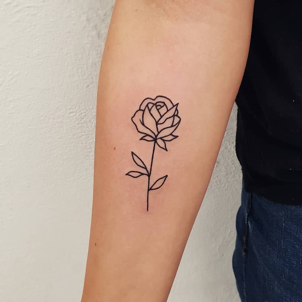 forearm simple rose tattoos kellybrowntattoos