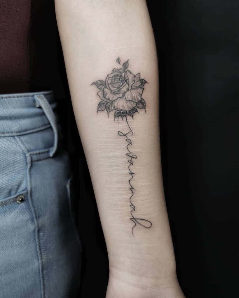 forearm simple rose tattoos nexttattoo