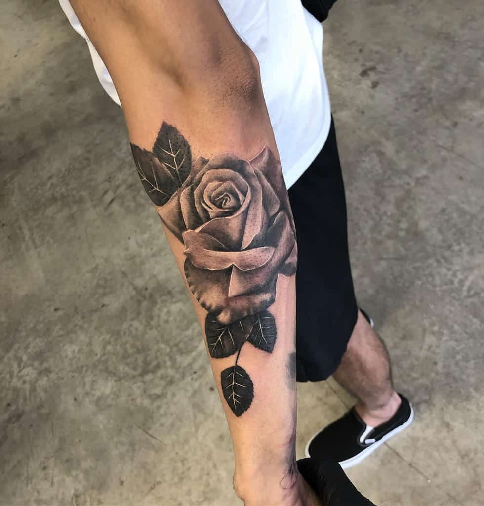 forearm simple rose tattoos tattoosby_sky
