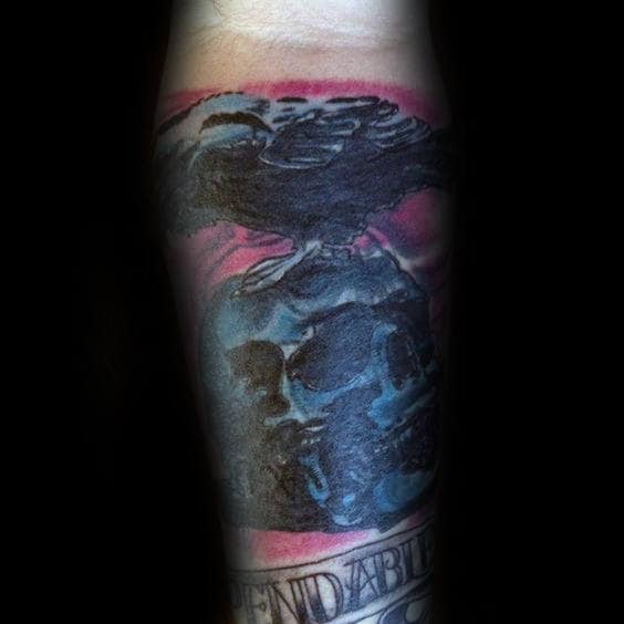 Forearm Sleeve Expendables Blue And Red Mens Tattoos