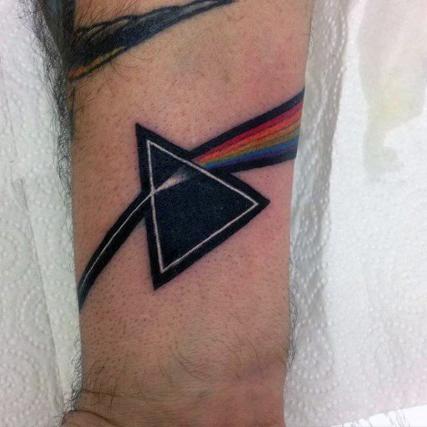 Forearm Small Pink Floyd Male Dark Side Of The Moon Tattoo Ideas