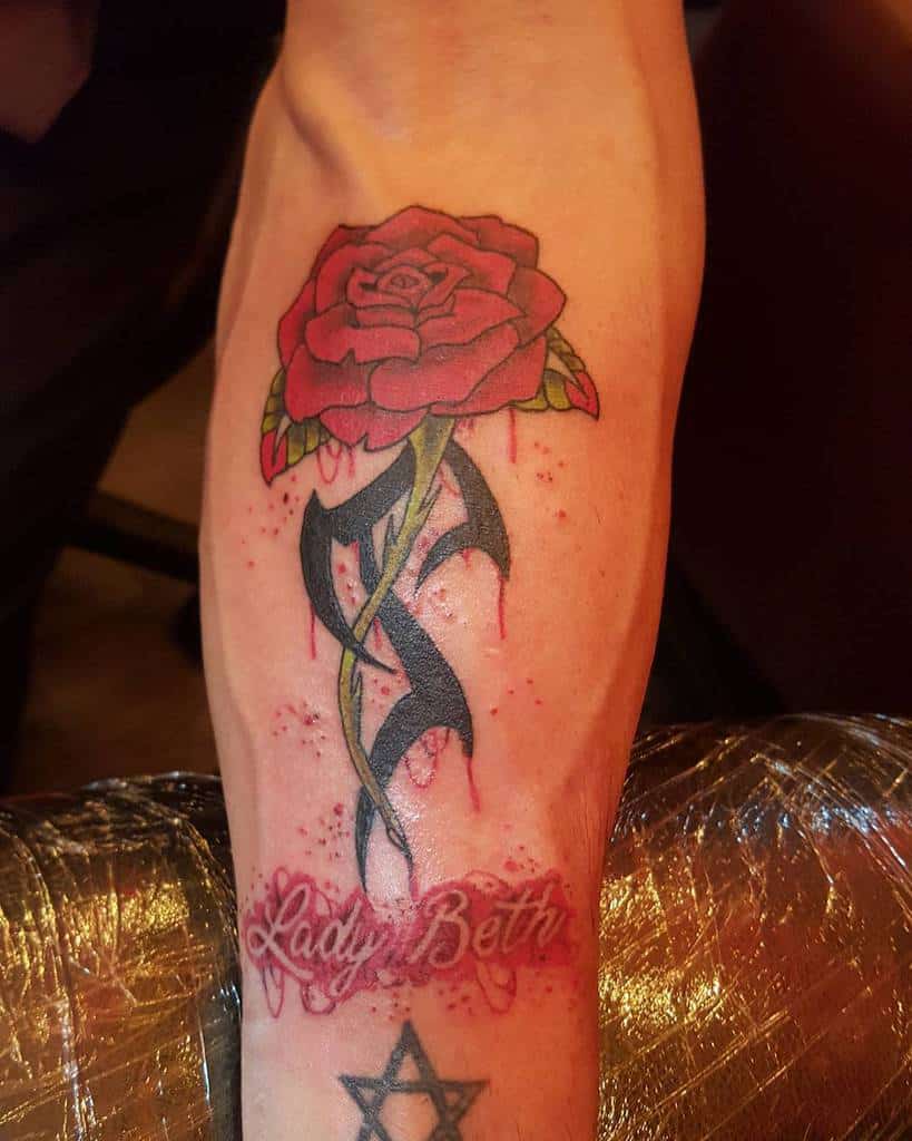 forearm tribal rose tattoos kevtattoos54