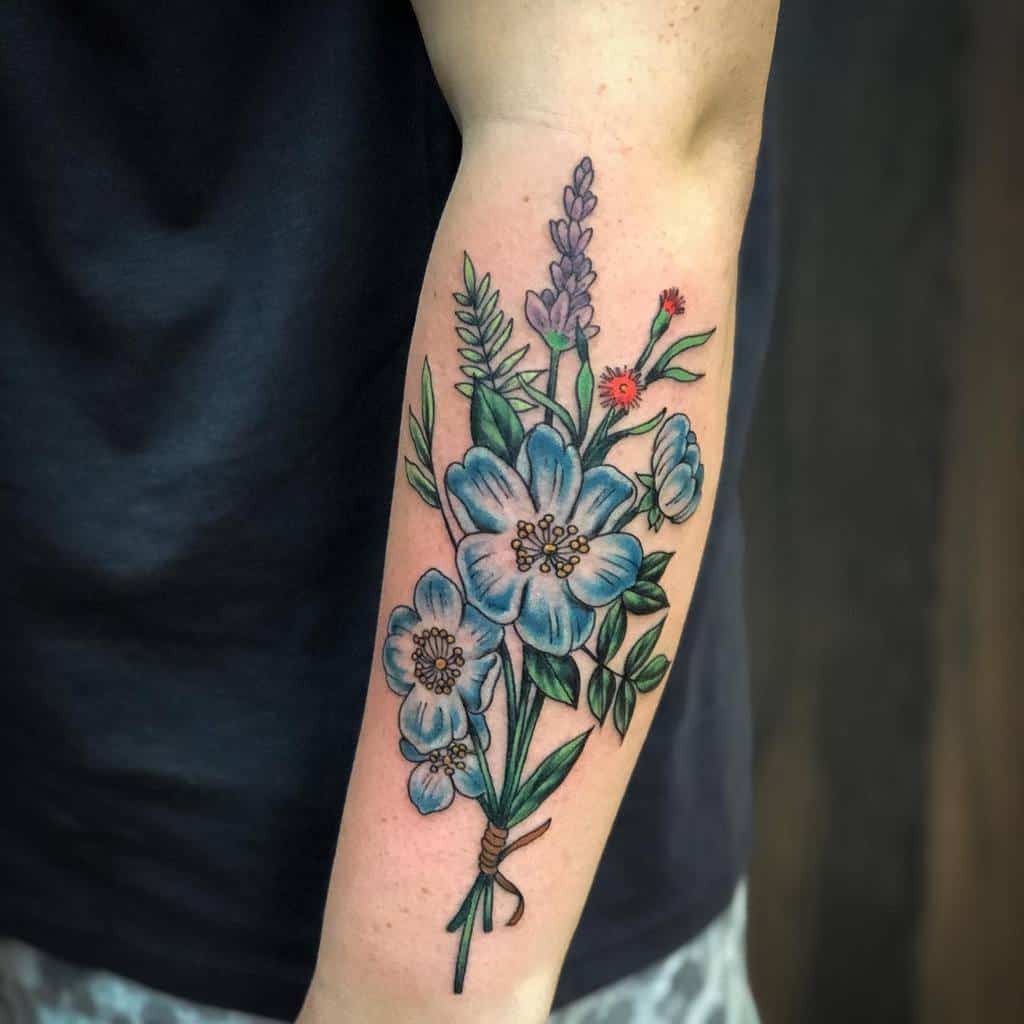 forearm wildflower tattoos century.tattoo