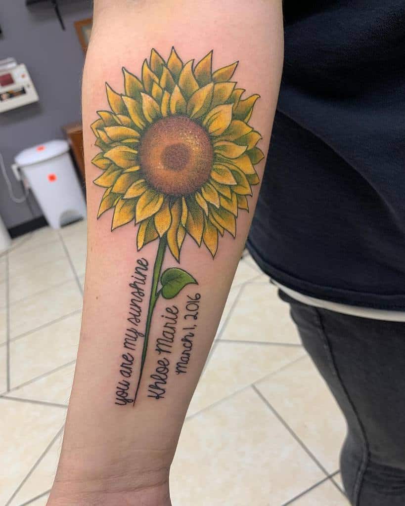 forearm you are my sunshine tattoos sheridanervin