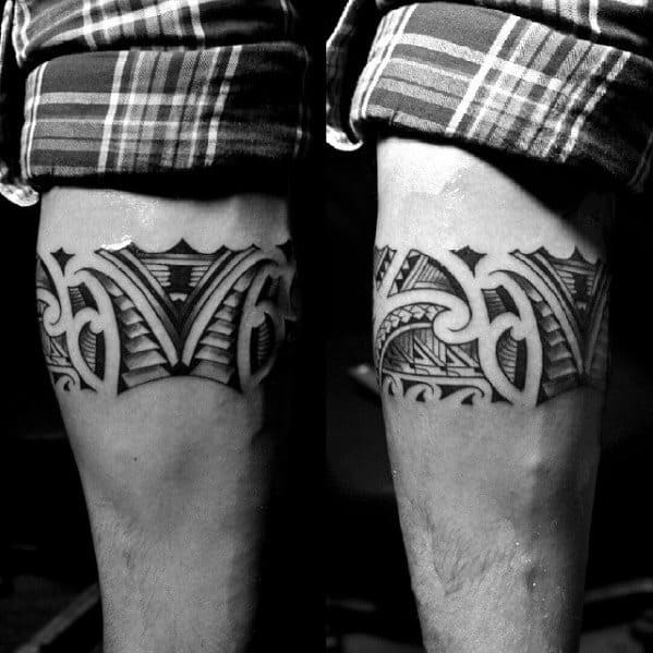 Forearms Guys Tribal Armband Tattoo Designs