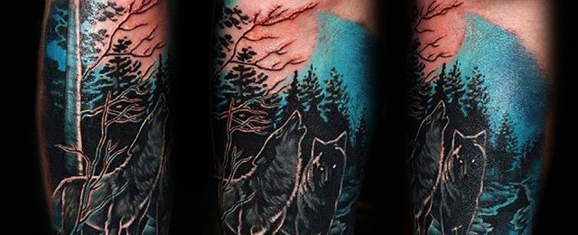 50 Amazing Calf Tattoos  Art and Design  Tree leg tattoo Leg tattoos Forest  tattoos