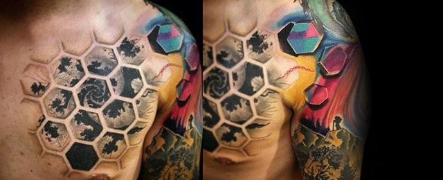 80 Fractal Tattoo Designs For Men – Repeating Geometry Ink Ideas